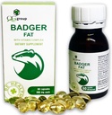 QG组 Badger Fat 天然聚不饱和脂肪酸源 - 60 Capsules, 300 mg