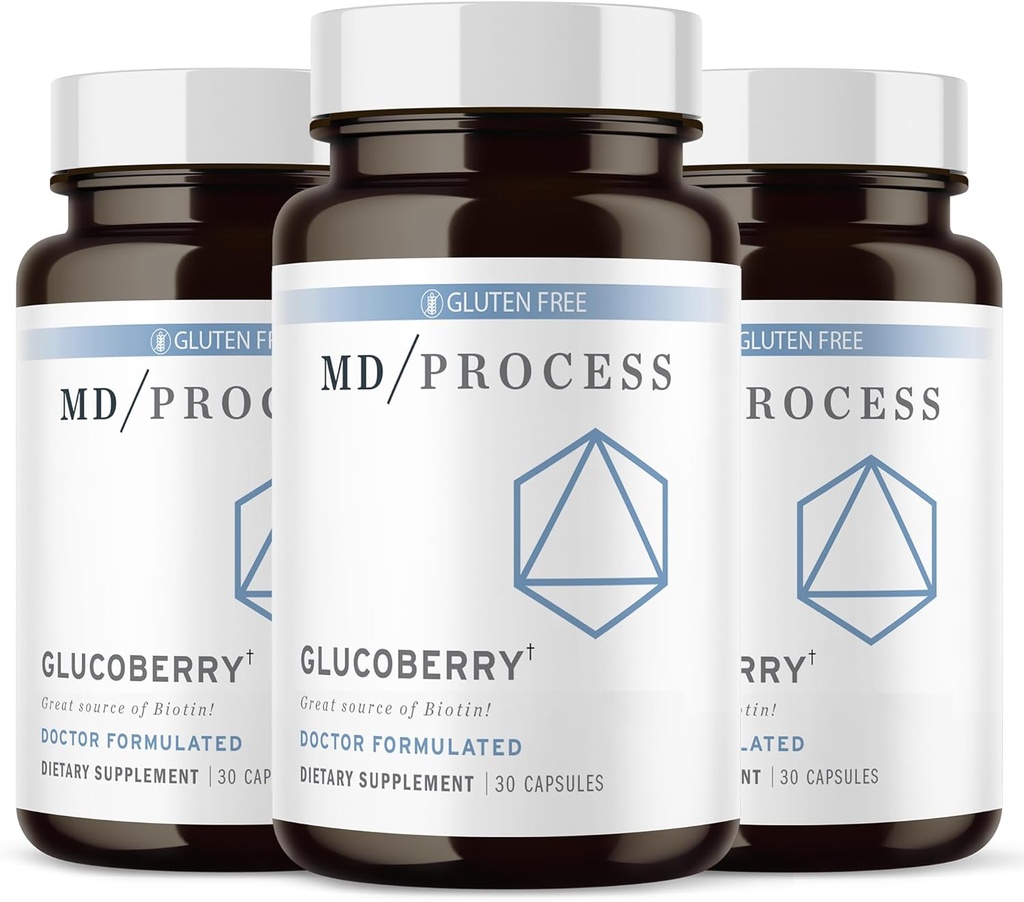 GlucoBerry Maqui Berry 配有用于血液健康支持的丙烯酸铬提取剂 -- -- 配有Biotin和Gymnema Sylvestre -- -- 医生制定 -- -- 30个卡普尔,3个包