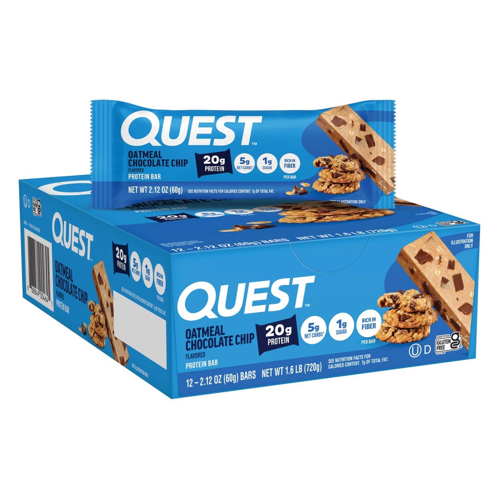 素食营养 巧克力芯片蛋白棒 20g蛋白质 1g糖 5g Net Carb 格鲁滕自由 克托友好 12 Counter