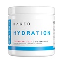 KagedHydroption Electrolytes Powder 草莓 Yuzu 水母主管体育饮品混合 预,邮,内勤 低卡,Vegan,Gluten Free QQ 男女60名服务员