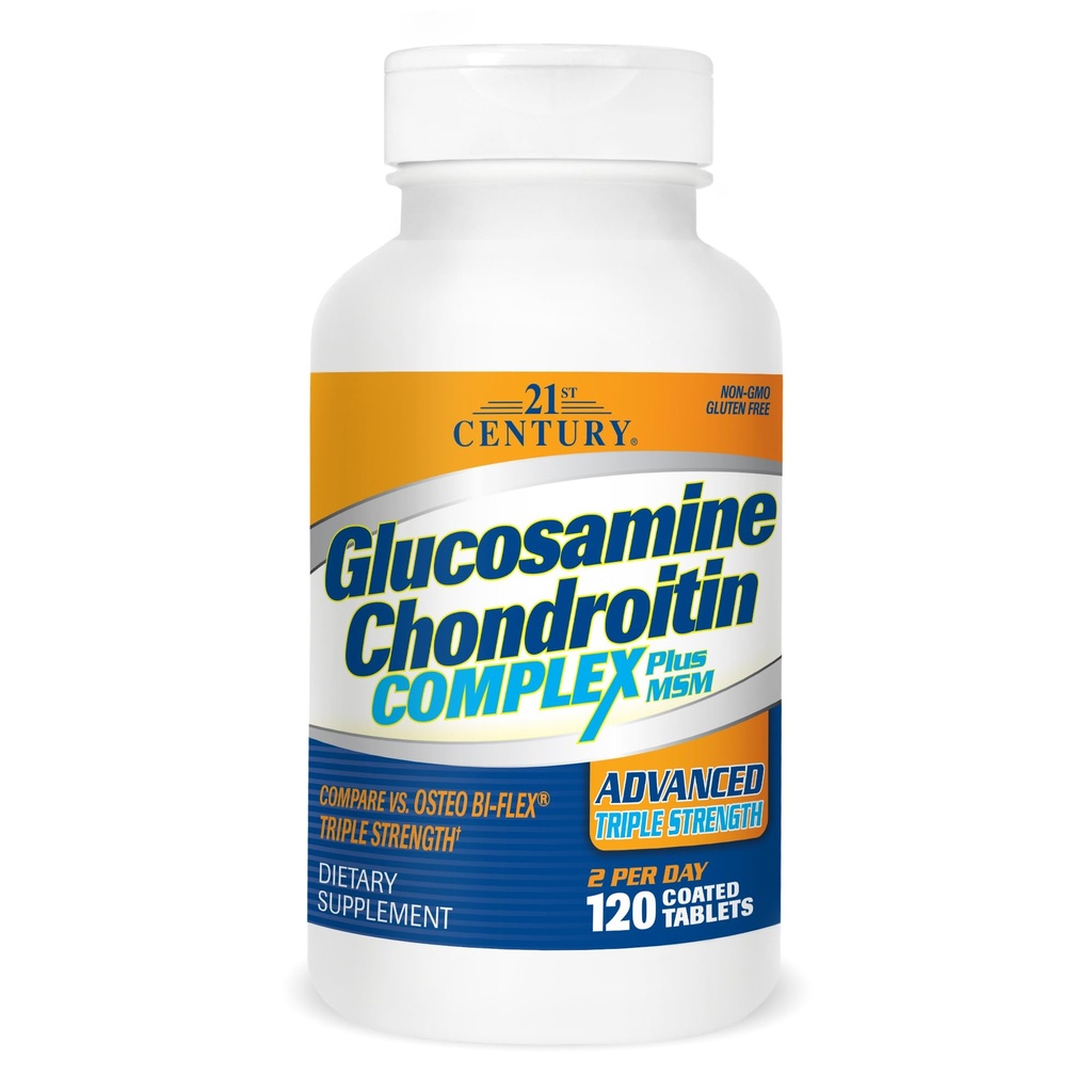 21世纪Glucosamine Chondroitin Complex Plus MSM,先进三强,120平板