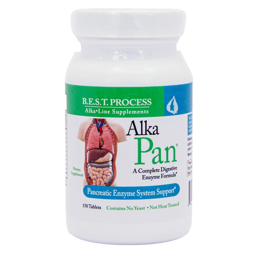 Alka • Pan Best process Alkaline — Natural Digestive Supplements — Pancreatic Enzymes with Antioxidant-Rich Superfoods & Digestive Herbs — 抗氧化剂-Rich超级食品和消化草药