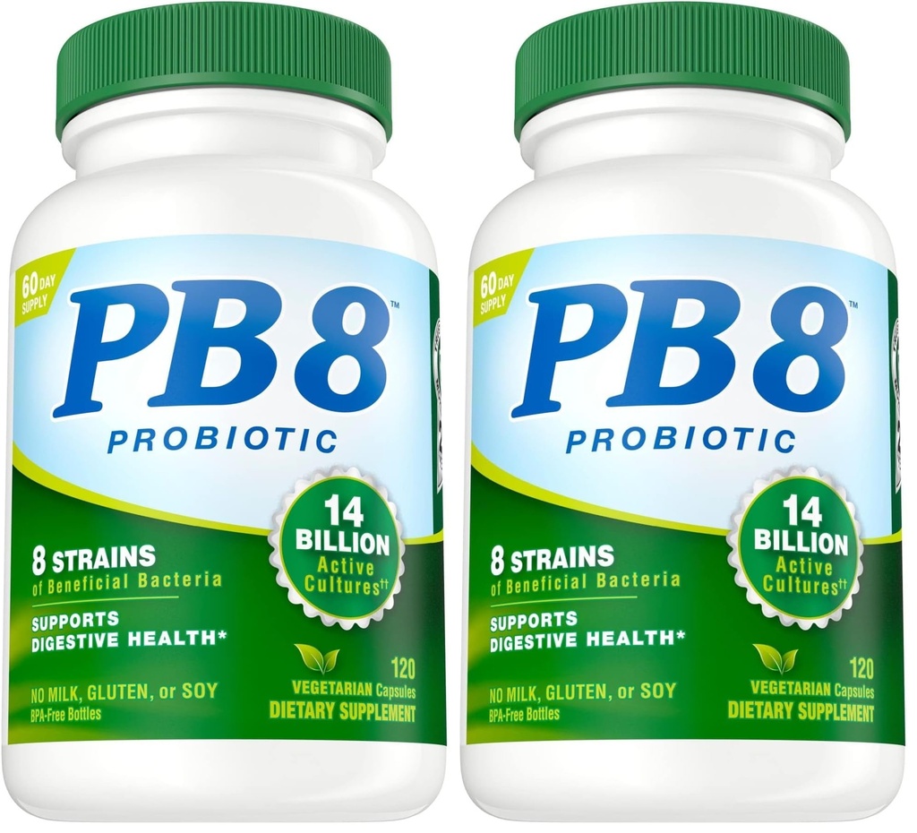 营养 现在PB 8 终身营养酸盐* 男女蔬菜营养补充,120 Counter(Pack of 2)