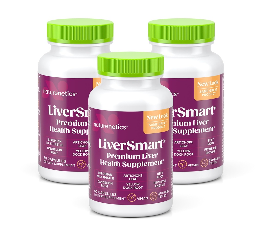 LiverSmart - Liver Cleanse & Reference 配有欧洲牛奶硝酸盐,Silymarin, Artichoke, Dandelion, 黄码头根, Beet根 - 补充援助,更新和支持肝脏健康(3)