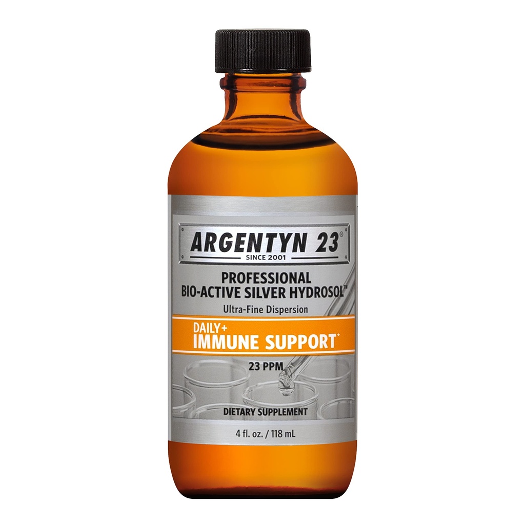 Argentyn 23 专业免疫支持 - 类固醇银,生物活性银水溶液,23 ppm,液晶顶,4 Fl Oz(118 mL)