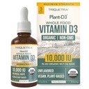 有机维生素D3 10,000 IU - Plant D3, Vegan, Max 强亚语言液体 D3 滴水量 - 200% 高吸附量,100% 植物基Colecalciferol Form & Vegan D3,可调整剂量(30次服务)