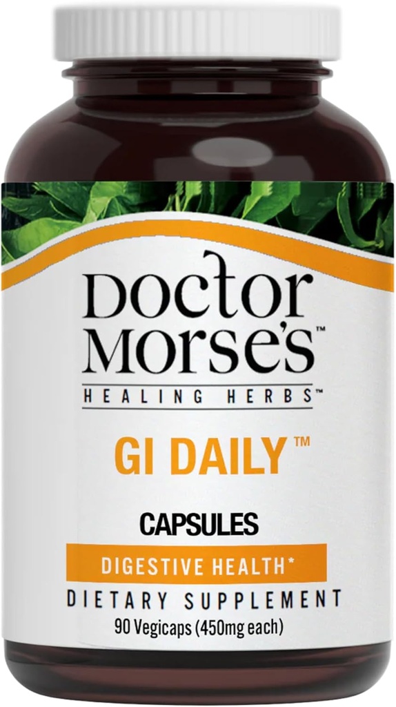 Morse医生的GI Daily - Gut Cleanse - 消化支持 - 肠胃,总的GUT支持 - Natropath 公式化 - 马什玛洛根,滑石榆树,穆勒林叶 - 90 Capsules - 45日供应