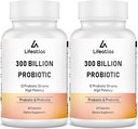 300亿CFU Probiotics - 妇女和男子的Probiotics, 12 Probiotic Strains Plus Prebiotic, Max Potent for总体消化和古特健康, 免疫支持, 大陆架稳定 - 120 Capsules