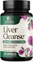 Liver Cleanse Detox & Reference Formula - 20-in-1 高级肝脏支持补编,配有Silymarin Milk Thetle, Dandelion Root, Artichoke 提取器, Turmeric, Choline, & Beetroot - 60 Veggie Capsules
