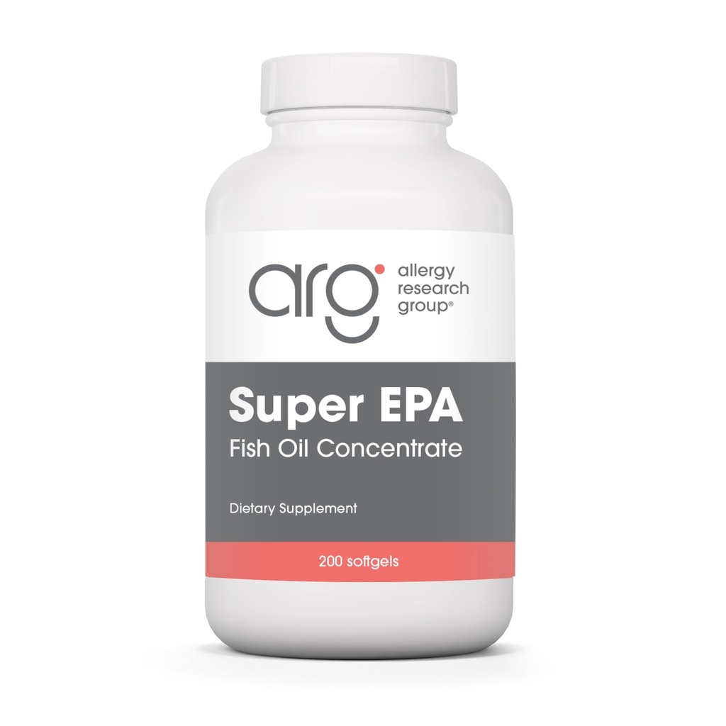 过敏研究组 超级EPA - Omega 3 补充,鱼油集中,EPA,DHA,Omega 3 脂肪酸,可持续来源的Anchovies,Softgels - 200 Counter