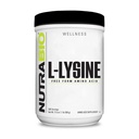 NutraBio L-Lysine Powder 500g – 蛋白质代谢的基本氨基酸,Collagen支持, & Immune Health 纯净,无味,非GMO,Vegan-500服务