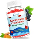 Glucosamine Chondroitin Gummys配有Turmeric & MMSM, Boswellia - 联合支助补编 - 动纸支持、灵活性和强度 - 60 Gummys