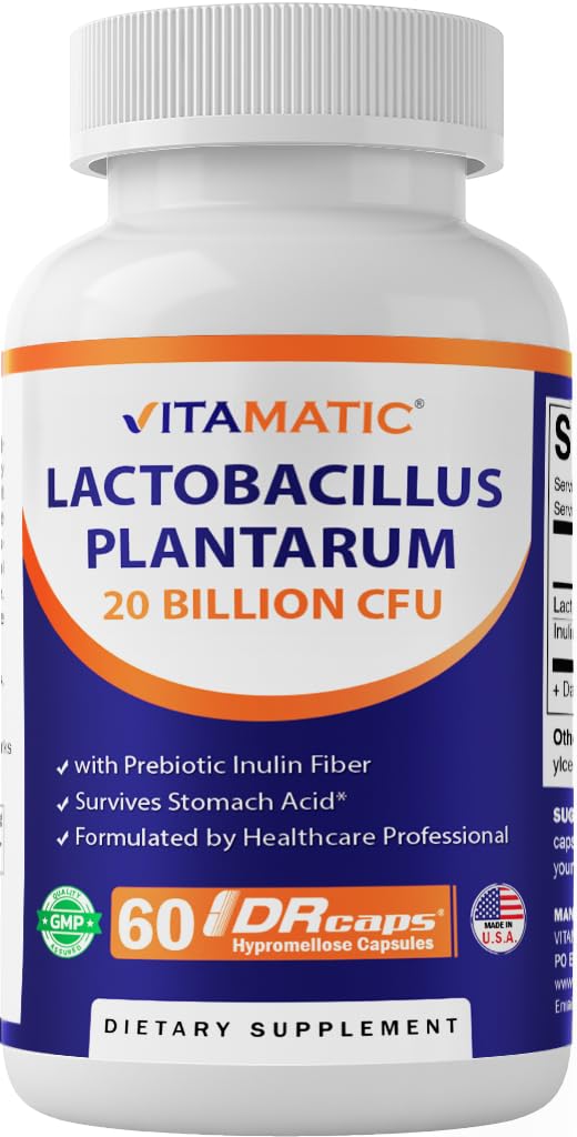 维生素乳酸盐(Plantarum) - 每DR Capsule 20亿 – 60 计数 - 消化支持 - 用预生胰岛素纤维制成