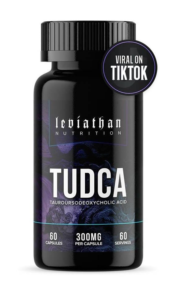 利维坦营养TUDCA Bile盐 300mg - Tudca (Tauroursodeoxycholic Acid) 补充60 Capsules