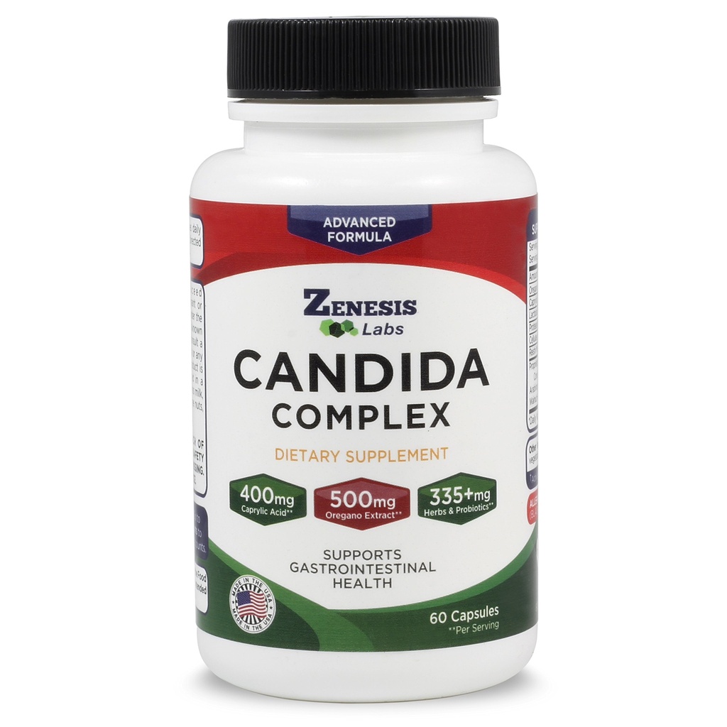 Zenesis Labs Candida Complex Cleanse Detox Caprylic Acid Supplement, Oregano 提取, Probiotics, Ezymes (60 Capsules, 30天供应) 互联网档案馆的存檔,存档日期2014-03-02.