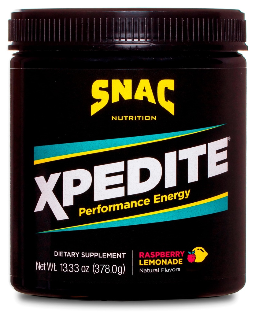 SNAC XPEDITE - 工作前性能饮料补充,促进能量和焦点,硝氧化物助推器和热成因,L-Carnitine,Beta Alanine,Raspberry Lemonade Powder,(24架)