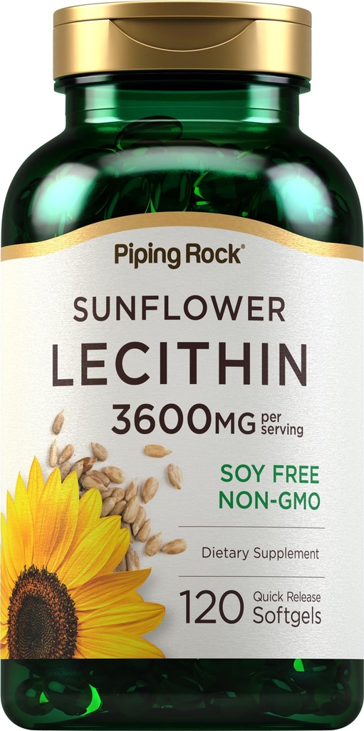 (原始内容存档于2018-09-29) (英语). Piping Rock Sunflower Lecithin Softgel Softgel Capsules → 3600 mg → 120 Counter → 富含磷脂酰胆碱 → 自由豆类,非GMO, Gluten Free
