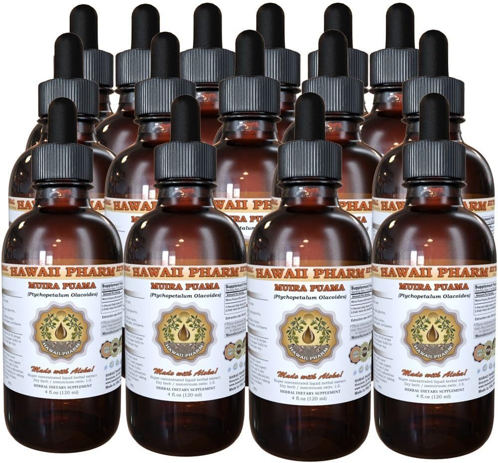 Muira Puama液体提取物,有机Muira Puama (Ptychopetalum Olacoides) 丁香补充剂 15x4 oz