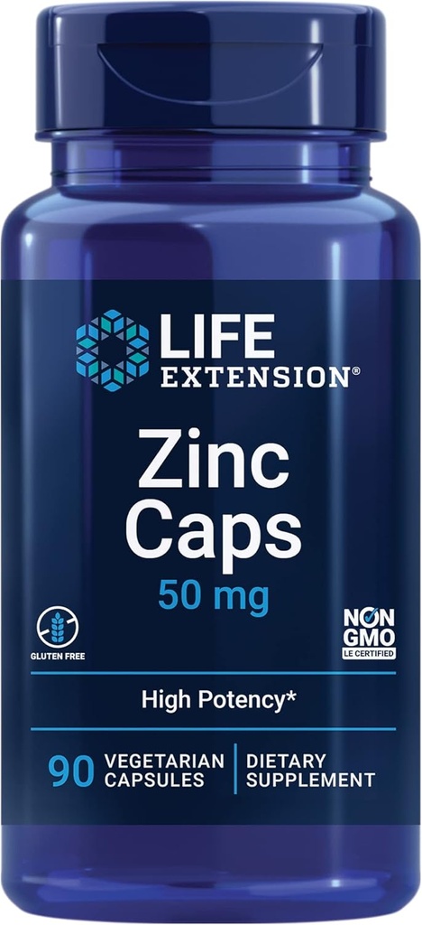寿命延长:Lysine 620mg和锌 50mg - 100 蔬菜卡普尔和90 蔬菜卡普尔