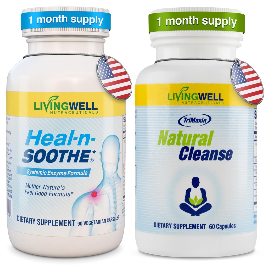 HEAL-N-SOOTHE 自然清洁补充蛋白质解酶和自然消化健康补充