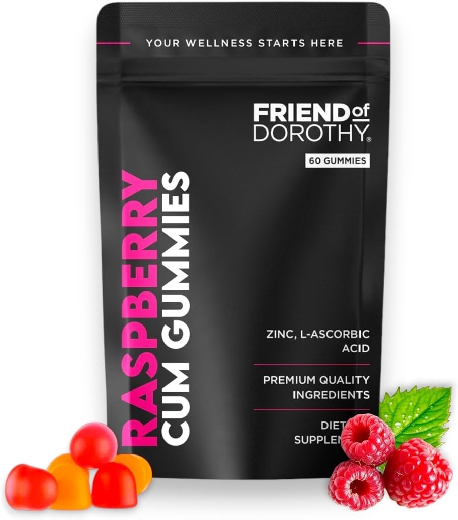 Raspberry C *M Gummys – 改进精液体积和负载 – Semen 体积补编 – 60 Capsules