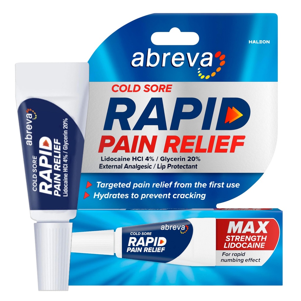 Abreva Cold Sore 治疗快速减痛凝血 -- -- 1个管、3格拉姆