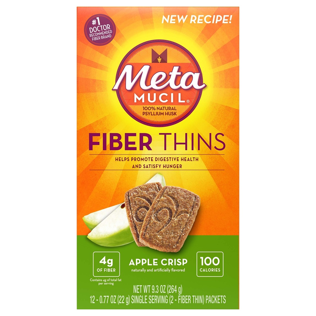 由Meta Apple Crisp 24 计数(Pack of 3) (OLD) 制作的Metamucil Meta 多纹丝织物