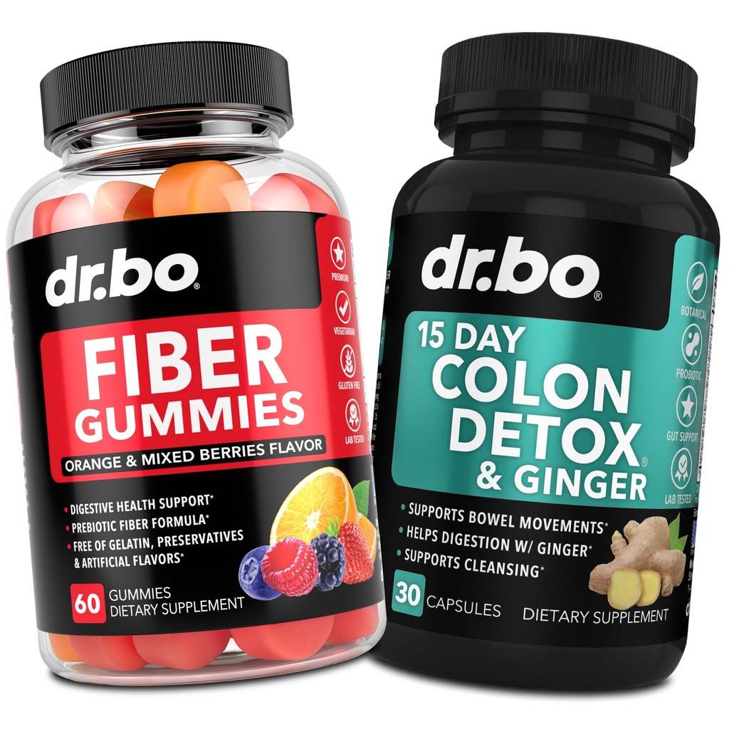 DR. BO Fiber Gummys Colon Cleanse & Ginger - Tasty Gummy Prebiotic Fiber 补充 - Bowel Movement for Gut & Stomach Cleansing 页面存档备份,存于互联网档案馆,存于互联网档案馆.