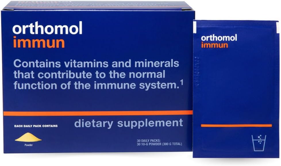 Orthomol Immun Powder, Immune支助补编,30天供应,维生素A,B,C,D,E,锌,碘