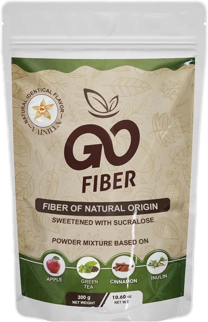 Go Fiber 100%有机纤维,天然纤维补充剂,香草,10.6 oz