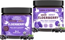 Llama Naturals Real Fruit Sambucus Melderberry Gummys for Kids and Adults – 没有添加的甘蔗, Vegan, 有机免疫支持 → Zinc & Natural Vitamin C → 植株型,可口味的Gummys for the whole Fa