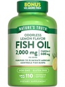 大自然的真鱼油 2000mg 110软胶 Omega-3 莱蒙 Flavor | Non-GMO & Gluten Free Supplement