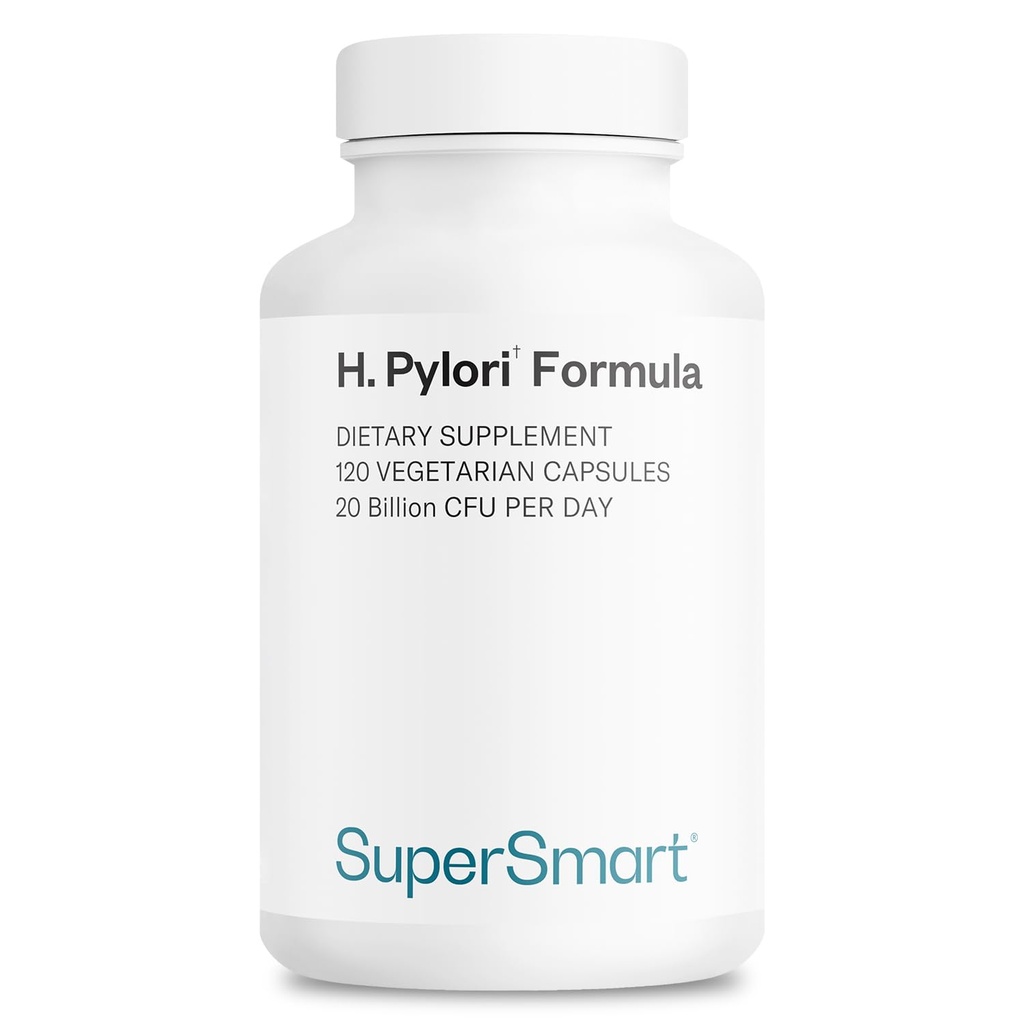 Supersmart H. Pylori Formula 每天20亿 CMU - Probiotic Lactobcillus Reuteri DSM 17648 Supplement QQ 非GMO & Gluten Free - 120 蔬菜卡普尔