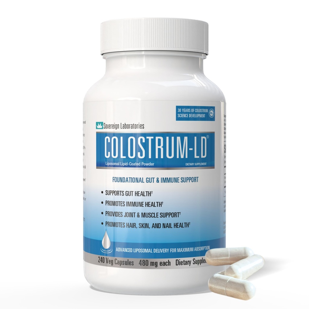 Colostrum-LD Capsules Colostrum 配有 Liposomal 交付- 高吸收- 240 Capsules
