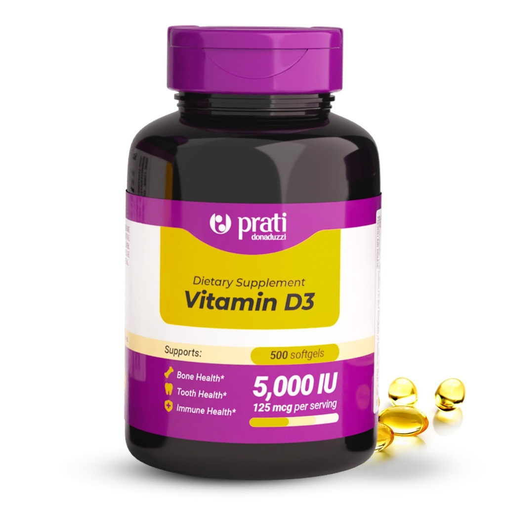 维生素D35,000 IU – 500 Softgels – 支持防御系统,骨骼和肌肉健康 – 家庭大小