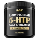 5 HTP 200mg GABA 500mg L-Theanine 200mg L-Tryptophan 100mg 补充 - 支持大脑,循环健康,浓度和休息井 - 60个卡普苏尔 1个月 - 4in1 Premium Blend