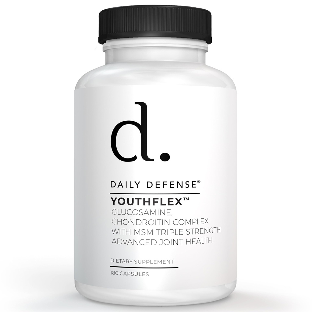 Glucosamine with Chondroitin & MSM 联合补编 -- -- 男女流动性和灵活性联合支助补编 -- -- 180 Capsules, Youthflex Glucosamine Complex,美国制造