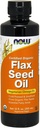 Flax种子油 12 Oz (认证的有机非GE) - Now 食品