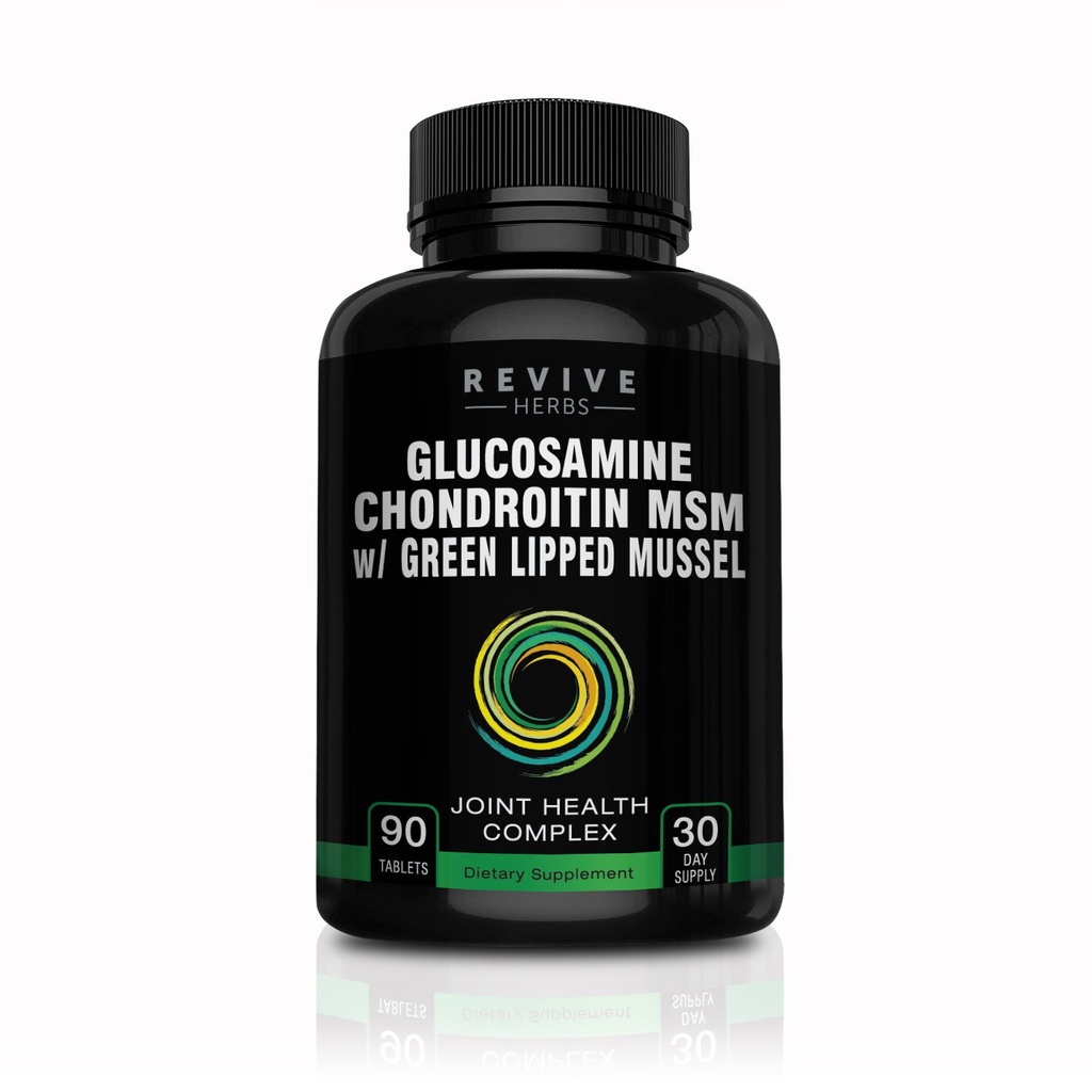 Glucosamine Chondroitin MSM 与新西兰绿色- Lipped Mussel 支持联合灵活性、连接组织、软体健康