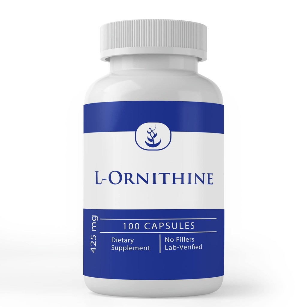 纯原始成份 L- Ornithine, (100 Capsules) 永远纯, 无添加剂或填充器, 实验室验证