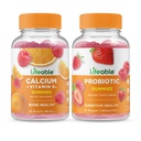 含有维生素D + Probiotic 2 亿 CHU, Gummys Bundle - 大品尝,维生素补充剂, Gluten Free, GMO Free, Chewwable 的活化钙.