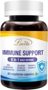 Lovita 免疫支持 1分之8, 含锌和维生素C、维生素D、硒和Echinacea、Andrographis、西伯利亚Ginseng-Immune助推剂补充品,60种蔬菜