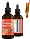 360 营养 Ashwagandha & Reishi 根茎补充剂,用于减轻压力、Stamina & 长寿和能源支助 -- -- Vegan Non-GMO 适应性 -- -- 4 fl oz, 60 服务