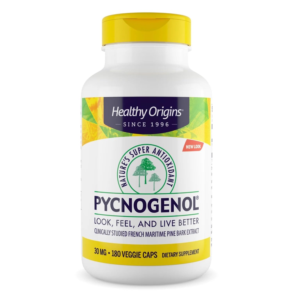 Pycnogenol 30 mg(自然超抗氧化剂、非GMO、Gluten Free、心血管支持),180 Veggie Caps