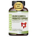 15日 Gut Cleanse Detox for Women & Men - 高级 15日 Colon Cleanse with Probiotics and Psyllium Husk for 便秘救济,消化卫生,Colon Cleanser & Gut Health.60 Caps.