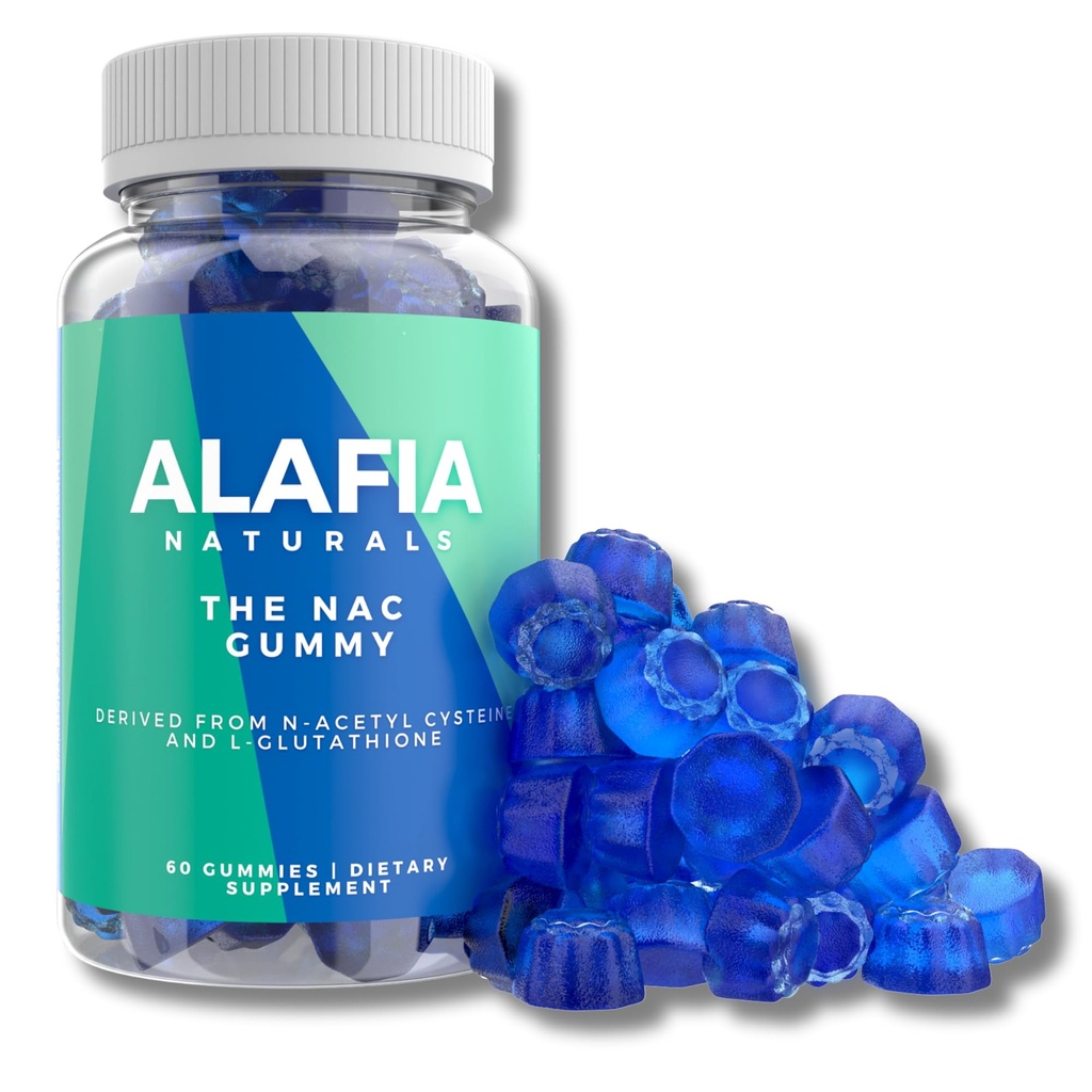 无糖 NAC Gummys, NAC 呼吸卫生补充剂 Liver Detox & Cleanse, Kedney, 抗氧化剂支持, N-Acetyl Cysteine 补充剂 MCT-Oil 吸附剂 Vegan 60cmt