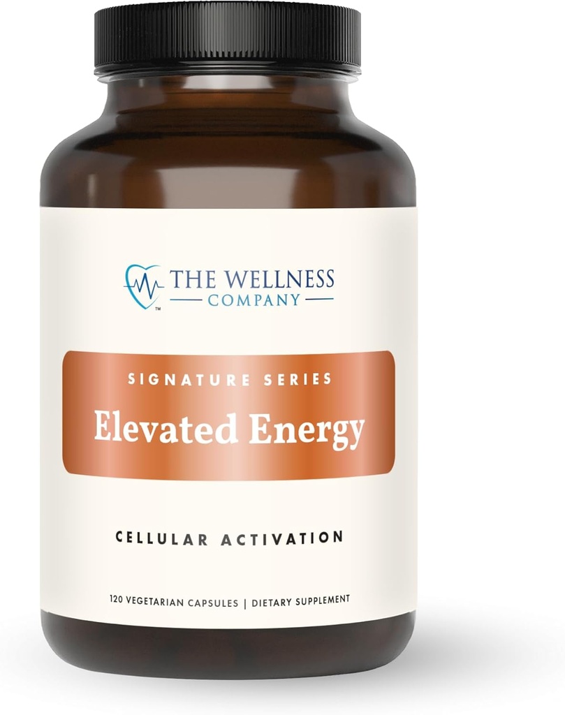 (原始内容存档于2018-09-26). Wellness Company Elevated Energy 120 Capsules(2个月供应) 天然能源助推器与草药提取器 QN-GMO, Vegan, Gluten Free