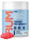 RAW 工作前粉,Thavage(5 Peat,Red Gummy) - Chris Bumstead 男女体育营养补充剂 - Cbum 工作前粉,水分,精神焦点和能源 - 40种服务