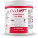 CobalaVet Vitamin B12 & B9 for Small Dogs & Cats - 支持神经系统,脑功能,免疫防御与细胞生长 - 血细胞形成 - 代谢途径 - 60 Soft Chews