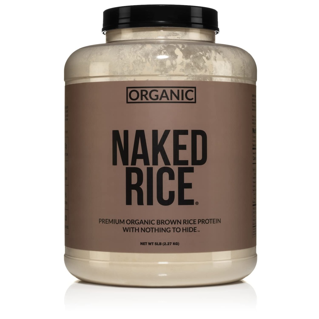 裸米 - 有机棕色水稻蛋白粉 - 维根蛋白粉 - 5Lb Bulk, GMO Free, Gluten Free & Soy Free. 植物蛋白,无人工成份 - 76种服务